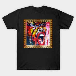 African Artwork, African Woman Screaming T-Shirt